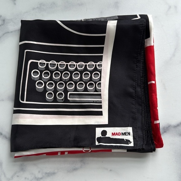 Mad Men/Janie Bryant Accessories - Mad Men Limited Edition Silk Collector Scarf End of an Era Red and Black